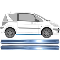 Opravný plech prahu pre Peugeot 1007 2005-2009 / Ľavá+Pravá / Sada 11332