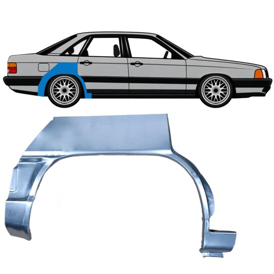 Lem zadného blatníka pre Audi 100 C3 1982-1990 / Pravá 7607