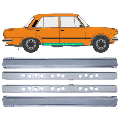 Opravný plech prahu vnútorný + vonkajší pre Fiat 125p 1968-1991 / Sada 12548