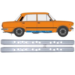 Opravný plech prahu vnútorný pre Fiat 125p 1968-1991 / Ľavá+Pravá / Sada 12545
