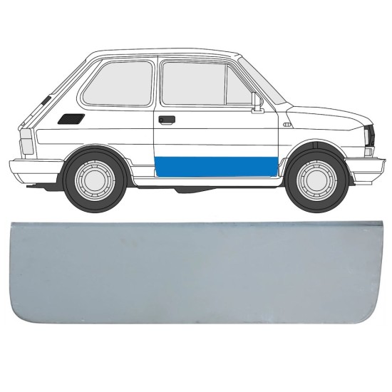 Opravný plech dverí pre Fiat 126p 1972-2000 / Pravá 17260