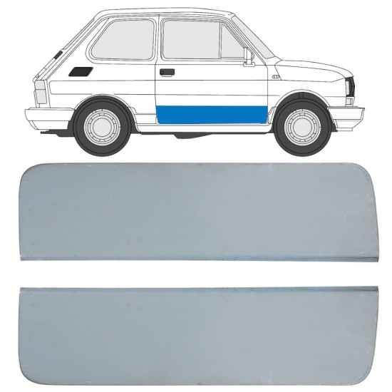 Opravný plech dverí pre Fiat 126p 1972-2000 / Ľavá+Pravá / Sada 17262