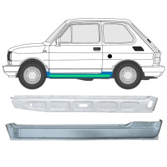 Opravný plech prahu vnútorný + vonkajší pre Fiat 126p 1972-2000 / Ľavý / Sada 11717