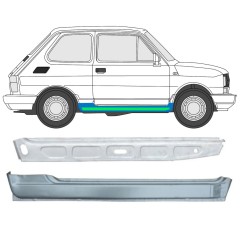 Opravný plech prahu vnútorný + vonkajší pre Fiat 126p 1972-2000 / Pravá / Sada 11716