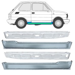 Opravný plech prahu vnútorný + vonkajší pre Fiat 126p 1972-2000 / Sada 11718