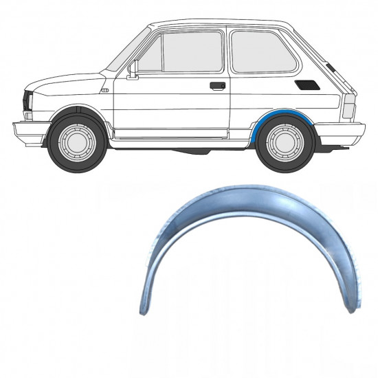 Lem zadného blatníka pre Fiat 126p 1972-2000 / Ľavý 7580