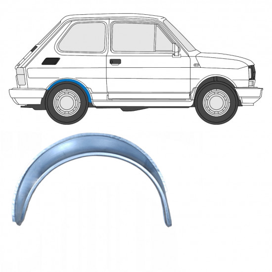 Lem zadného blatníka pre Fiat 126p 1972-2000 / Pravá 7579