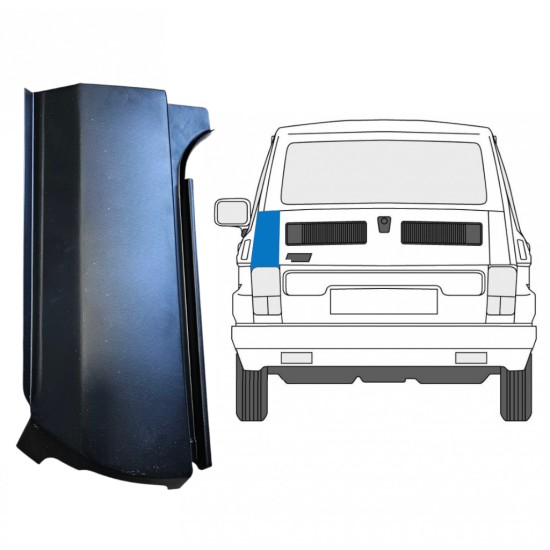 Opravný plech zadného rohu pre Fiat 126p 1972-2000 / Ľavý 14960