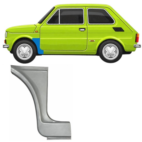 Opravný plech predného blatníka pre Fiat 126p 1972-1994 ST/FL / Ľavý 11218