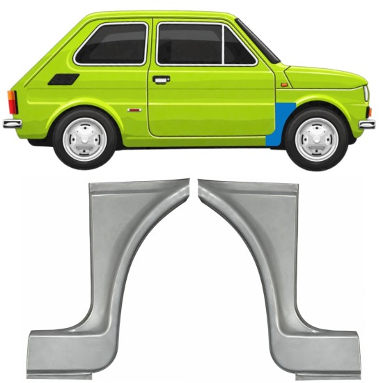 Opravný plech predného blatníka pre Fiat 126p 1972-1994 ST/FL / Ľavá+Pravá / Sada 11219