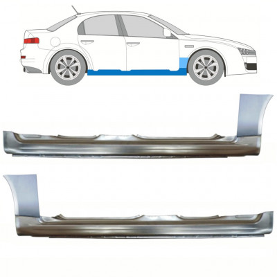 Opravný plech prahu + predného blatníka pre Alfa Romeo 159 2005-2012 / Sada 11301