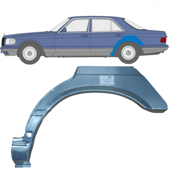 Lem zadného blatníka pre Mercedes S-class 1979-1991 / Ľavý 6738