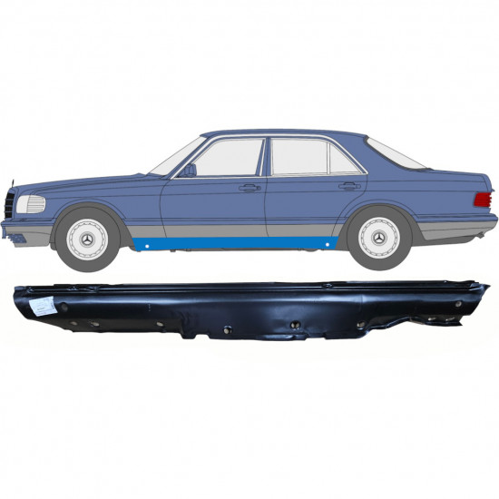 Opravný plech prahu pre Mercedes S-class 1979-1991 / Ľavý 6740