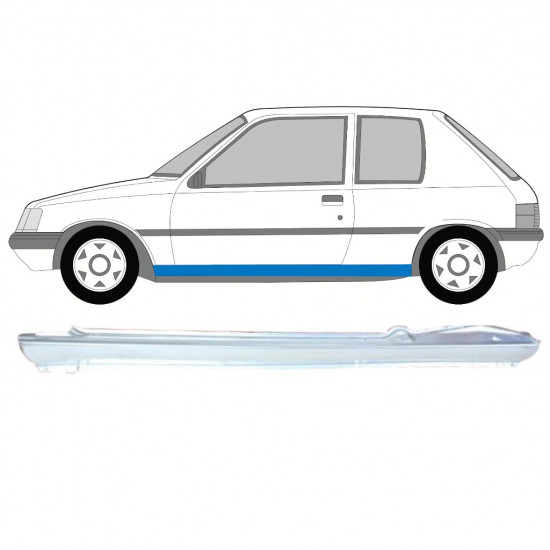 Opravný plech prahu pre Peugeot 205 1983-1998 / Ľavý 7589