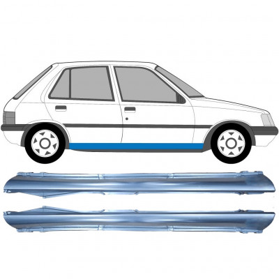 Opravný plech prahu pre Peugeot 205 1983-1998 / Ľavá+Pravá / Sada 9550