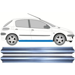 Opravný plech prahu pre Peugeot 206 206+ 1998-2012 / Vľavo = Vpravo (symetrické) / Sada 9958