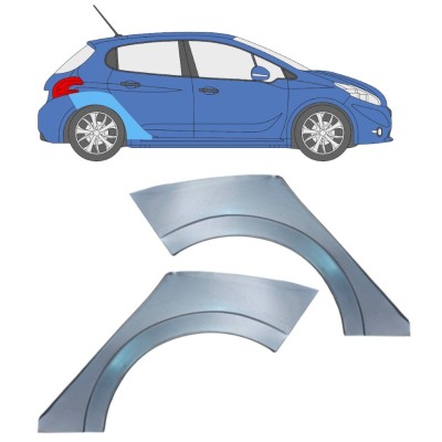 Lem zadného blatníka pre Peugeot 208 2012-2019 / Ľavá+Pravá / Sada 16318