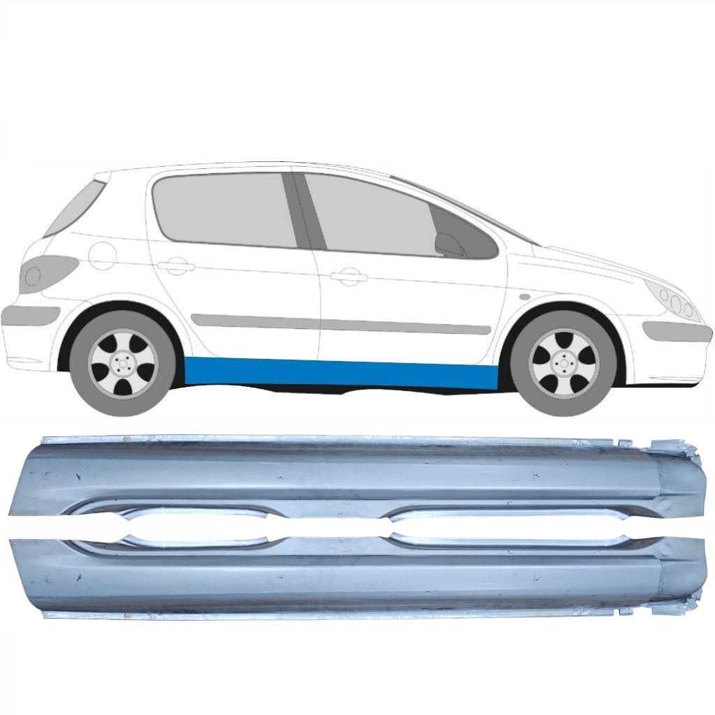 Kompletný Prah Pre Peugeot 307 2001-2008 / Ľavá+Pravá / Sada 9246
