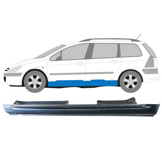 Kompletný prah pre Peugeot 307 2001-2008 / Ľavý / COMBI 16968