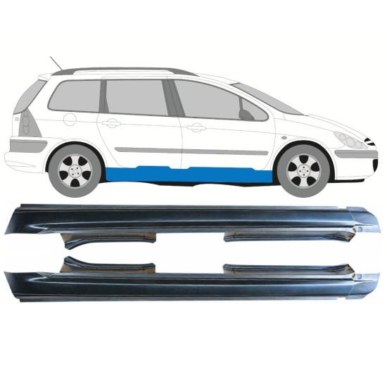 Kompletný prah pre Peugeot 307 2001-2008 / Ľavá+Pravá / COMBI / Sada 16969