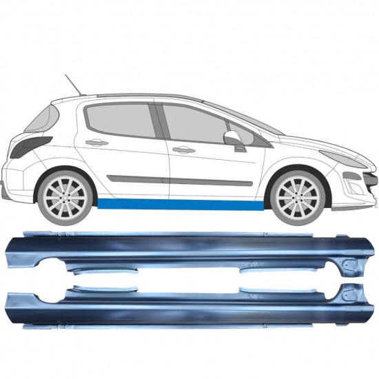 Kompletný prah pre Peugeot 308 2007-2013 / Sada 11616