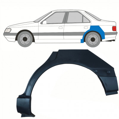 Lem zadného blatníka pre Peugeot 405 1987-1996 / Ľavý 10782