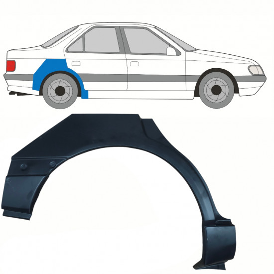 Lem zadného blatníka pre Peugeot 405 1987-1996 / Pravá 10781