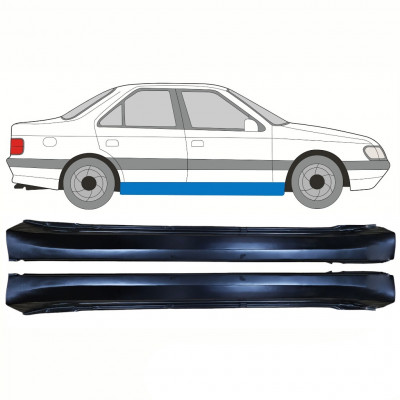 Opravný plech prahu pre Peugeot 405 1987-1996 / Ľavá+Pravá / Sada 10780