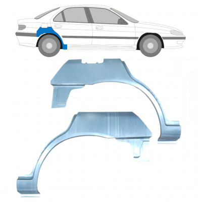 Lem zadného blatníka pre Peugeot 406 1995-2005 / Ľavá+Pravá / Sada 9338