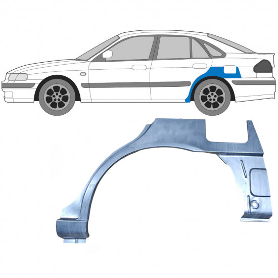 Lem zadného blatníka pre Mazda 626 1997-2002 / Ľavý 6692