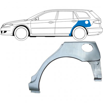 Lem zadného blatníka pre Mazda 6 2002-2008 / Ľavý / COMBI 6134