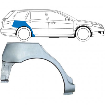 Lem zadného blatníka pre Mazda 6 2002-2008 / Pravá / COMBI 6133