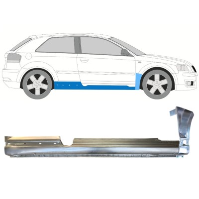 Kompletný prah + opravný plech predného blatníka pre Audi A3 8P 2003-2012 / Pravá / Sada 14706