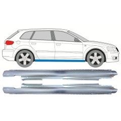 Kompletný prah pre Audi A3 8P 2003-2012 / Ľavá+Pravá / Sada 9999