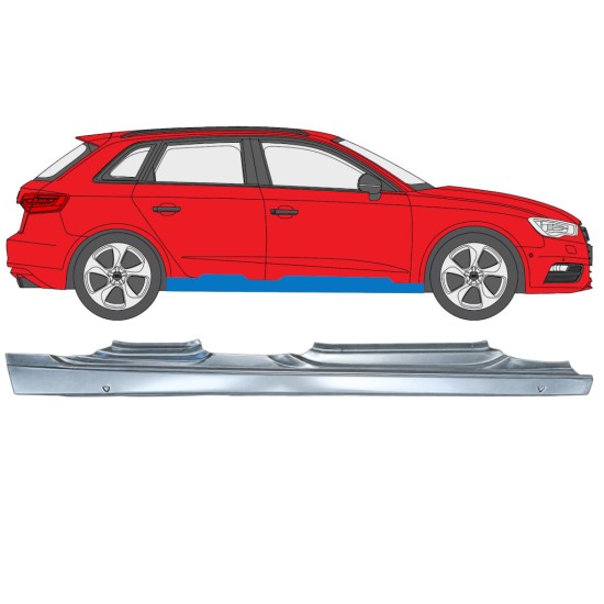 Kompletný prah pre Audi A3 8V 2012-2020 / Pravá / HATCHBACK 17283