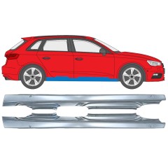 Kompletný prah pre Audi A3 8V 2012-2020 / Ľavá+Pravá / HATCHBACK / Sada 17285