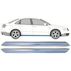 Opravný plech prahu pre Audi A4 B6 2000-2004 / Vľavo = Vpravo (symetrické) / Sada 9759