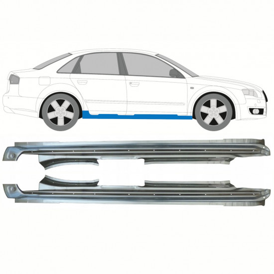 Opravný plech prahu pre Audi A4 B6 B7 2000-2007 / Ľavá+Pravá / Sada 10336