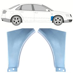 Opravný plech predného blatníka pre Audi A4 B6 2000-2004 / Ľavá+Pravá / Sada 9150