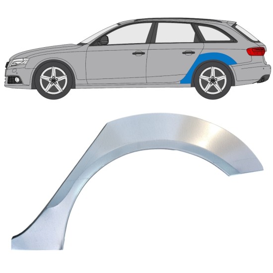 Lem zadného blatníka pre Audi A4 B8 2007-2016 / Ľavý 16323