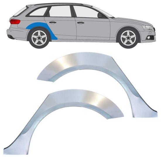 Lem zadného blatníka pre Audi A4 B8 2007-2016 / Ľavá+Pravá / Sada 16324