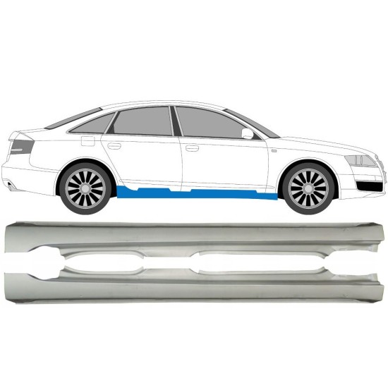 Kompletný prah pre Audi A6 C6 2004-2010 / Ľavá+Pravá / Sada 15035