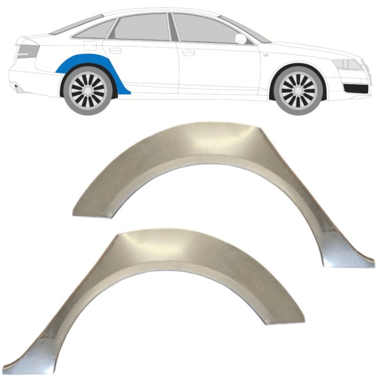Lem zadného blatníka pre Audi A6 C6 2004-2010 / Ľavá+Pravá / Sada 14746 Lem zadného blatníka pre Audi A6 C6 2004-2010 / Ľavá+Pravá / Sada 14746