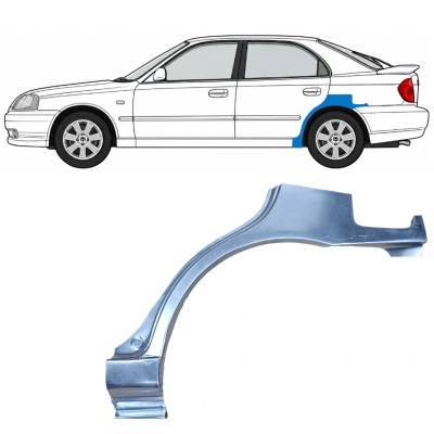 Lem zadného blatníka pre Hyundai Accent 2000-2006 / Ľavý 7594