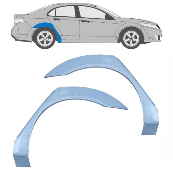 Lem zadného blatníka pre Honda Accord 2008-2016 / Ľavá+Pravá / Sada 16289