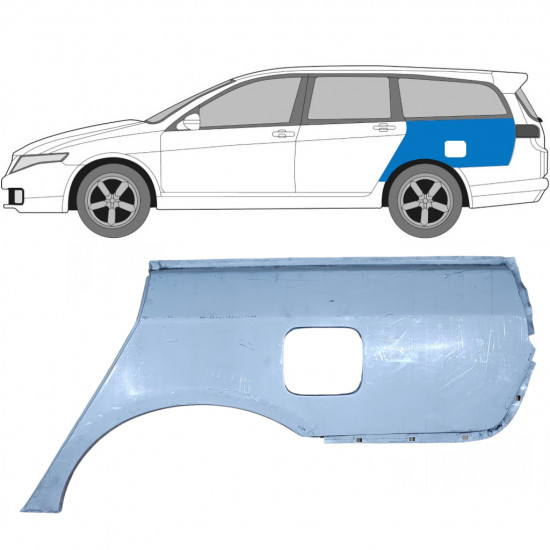 Lem zadného blatníka pre Honda Accord 2002-2008 / Ľavý / COMBI 6627