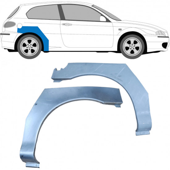 Lem zadného blatníka pre Alfa Romeo 147 2000-2010 / Ľavá+Pravá / Sada 9269