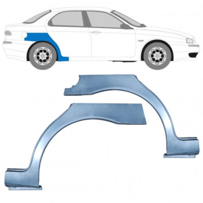 Lem zadného blatníka pre Alfa Romeo 156 1997-2005  / Ľavá+Pravá / SEDAN / Sada 9438