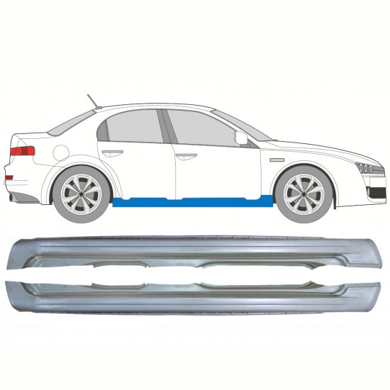 Opravný plech prahu pre Alfa Romeo 159 2005-2012 / Ľavá+Pravá / Sada 10299