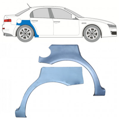 Lem zadného blatníka pre Alfa Romeo 159 2005-2012 / Ľavá+Pravá / Sada 10625